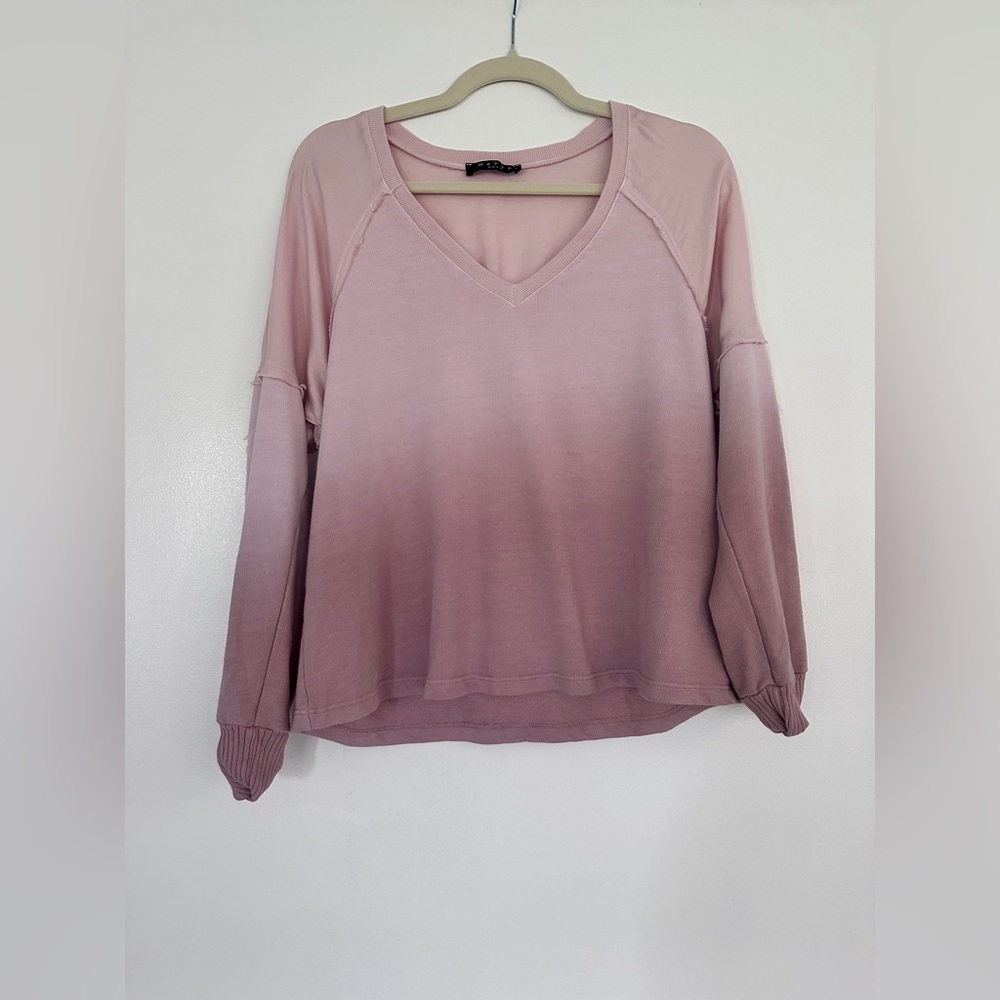 Maven West Pink Ribbed Sweatshirt
